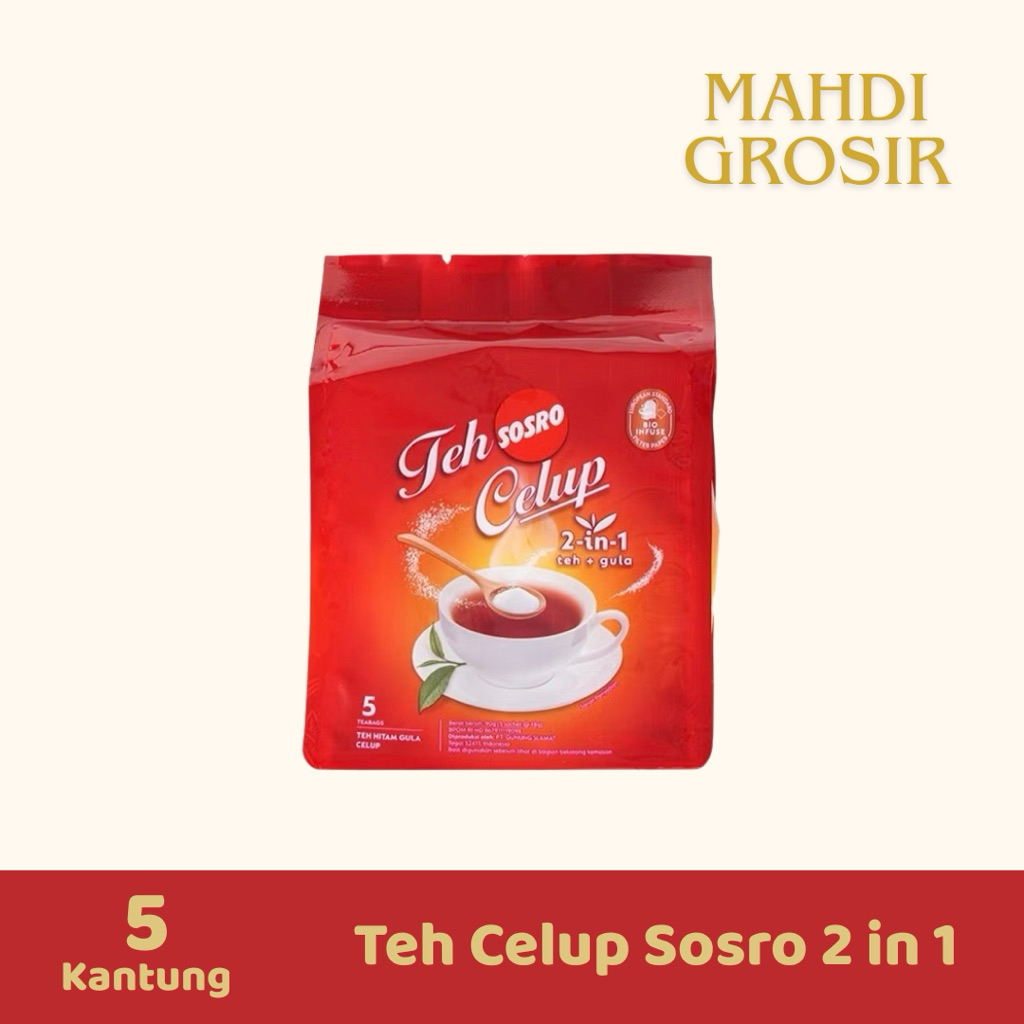 Teh Celup Sosro 2 in 1 (Teh + Gula)