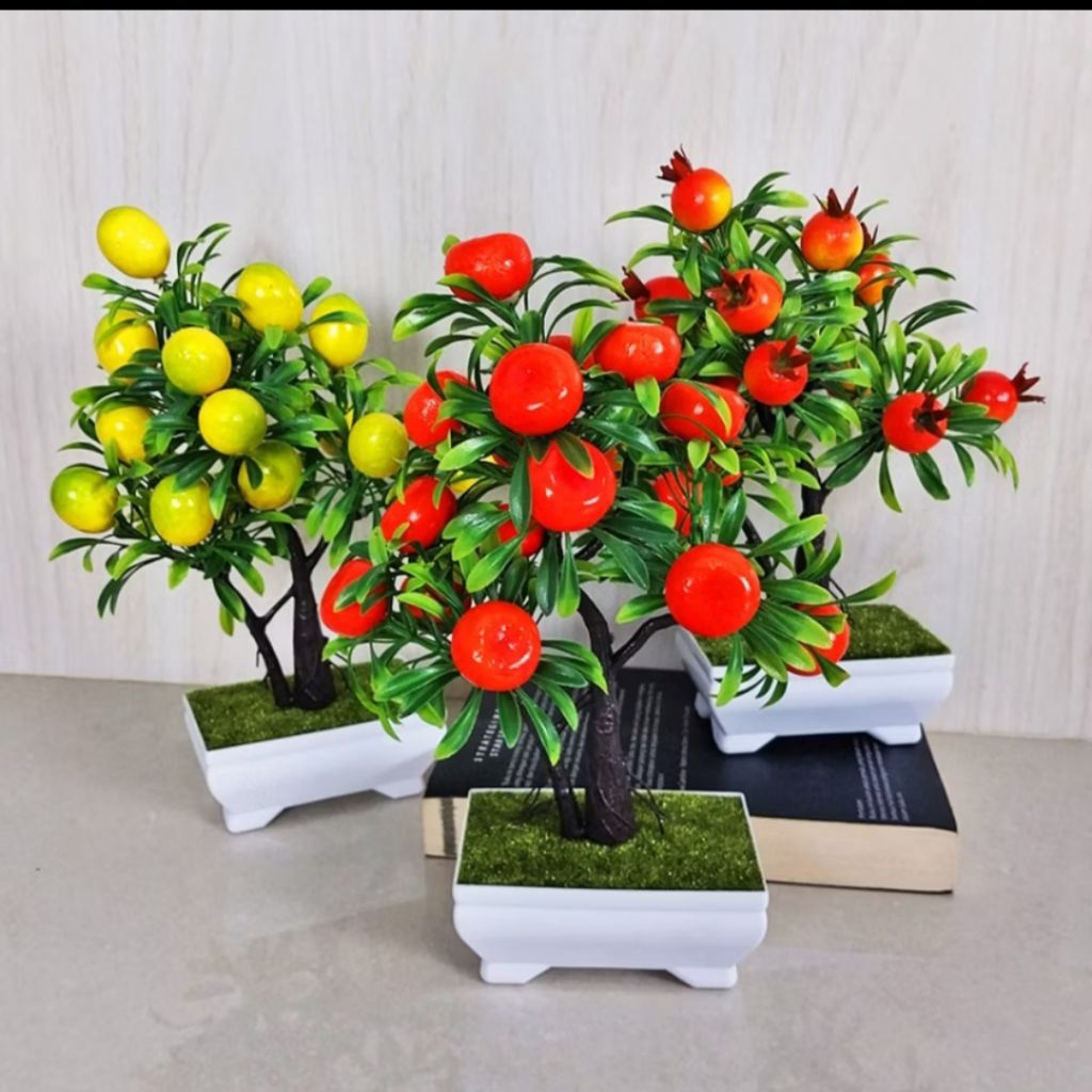 INDAH JAYA STORE | Bunga Hias Tamanan Pot Plastik - Tamanan Hias Artificial