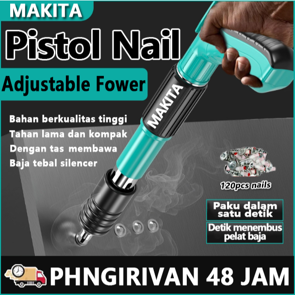 MAKITA Nail Gun Fastening Gun Pistol Paku Beton Pistol Pengencang Tembak Paku Tembok Beton Paku Luru