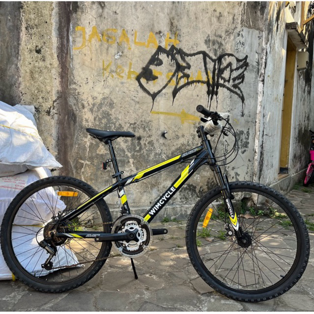 Premium Quality Sepeda Gunung Anak Dewasa 24 Inch MTB Wimcycle (Original Wimcycle) Free Helm