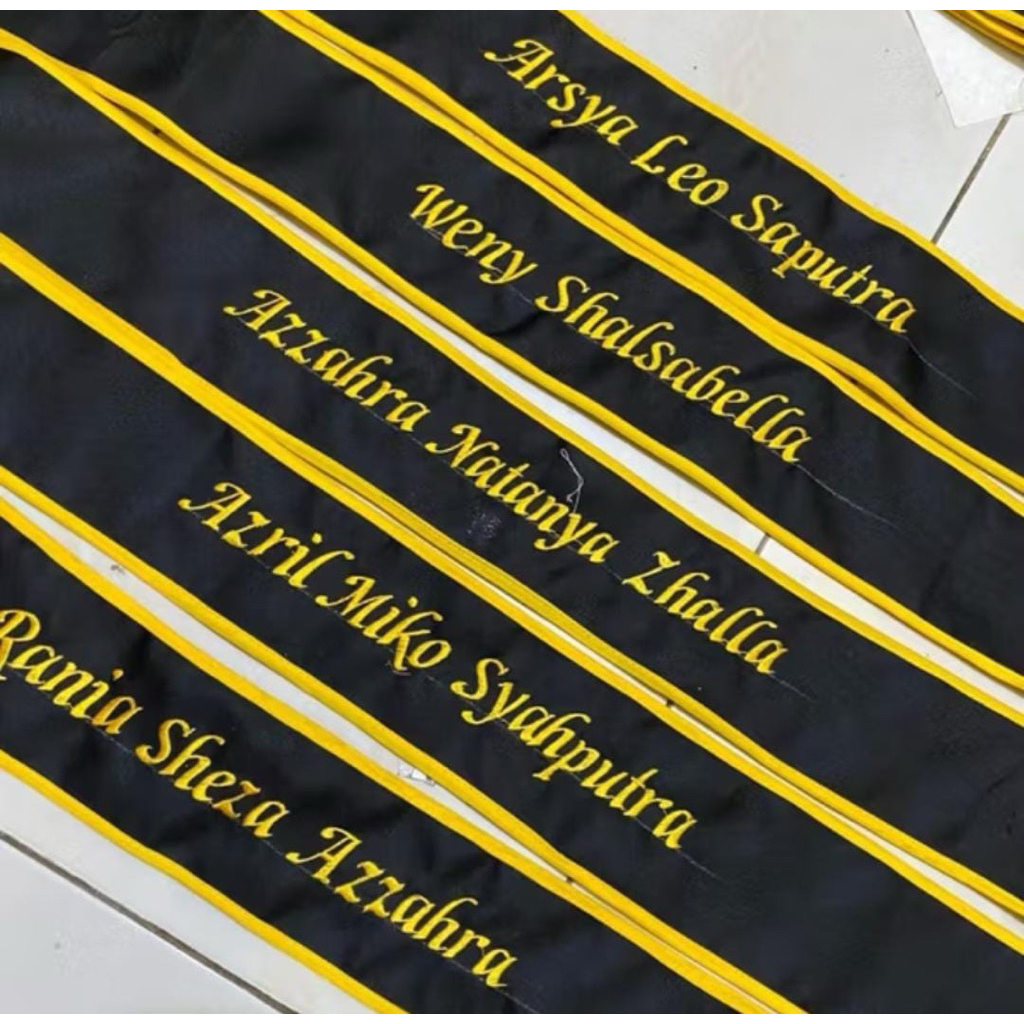 SELEMPANG WISUDA ANAK TK/ SD /PAUD FREE BORDIR NAMA