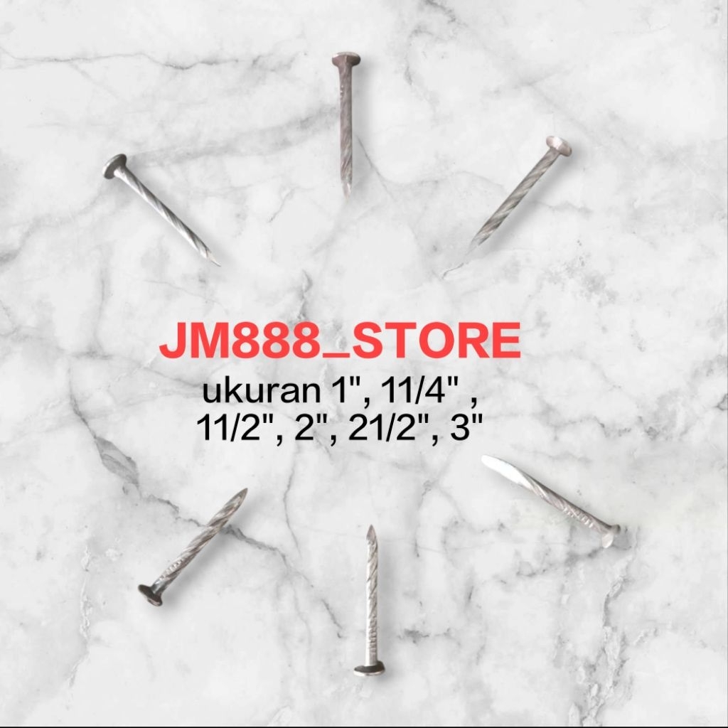 Paku fiber kapal stainless ss / paku ulir stainless paku ulir kayu paku tembok stainless