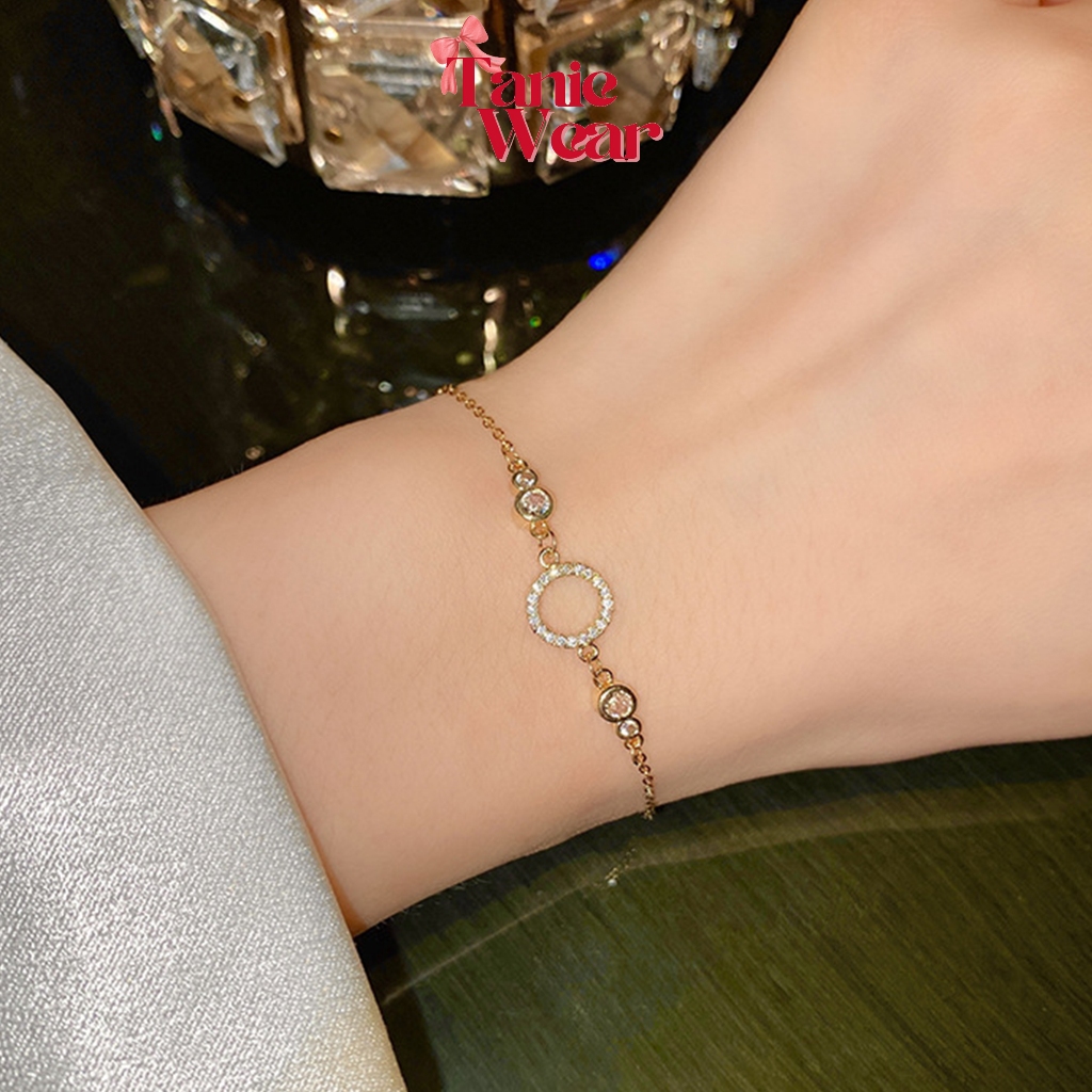 TANIE - Citrine Bracelet | Gelang Wanita Emas - Aksesoris Wanita |  Gelang Wanita Titanium Tembaga |