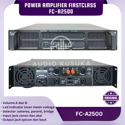 AMPLIFIER FIRSTCLASS FC-A2500 DIGITAL KARAOKE AMPLI FC A2500 FAN COOLING ORIGINAL GARANSI