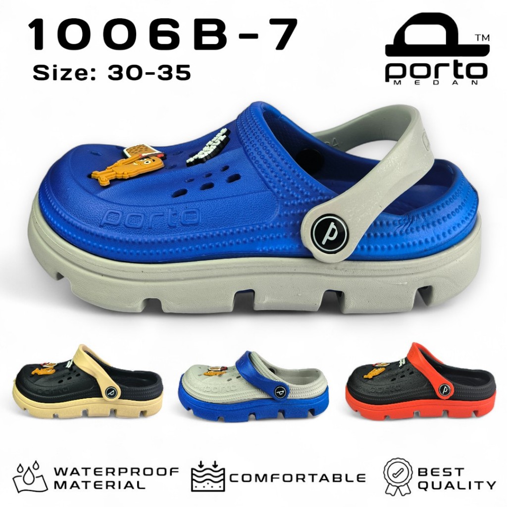 Porto 1006B-7 Sepatu Sandal Baim Cowok Cewek Remaja Tanggung Karakter Tung Tung Sahur