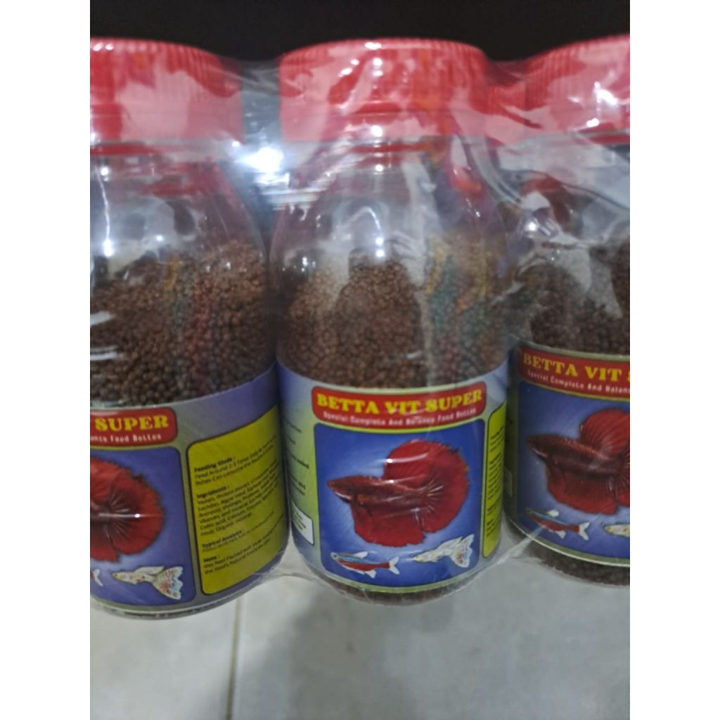harga 1 botol pakan ikan cupang hias makanan ikan bettavit pakan ikan hias