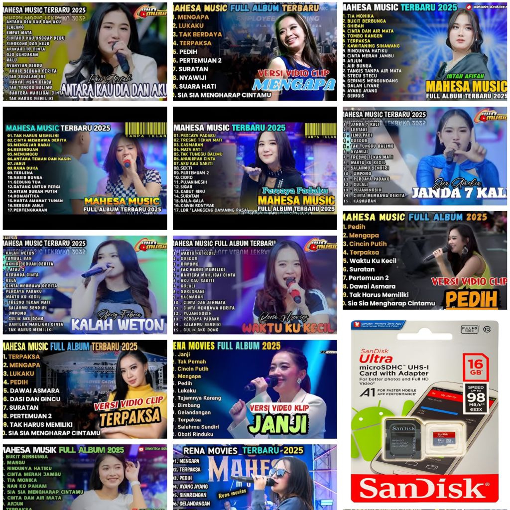 KARTU MEMORI HP FULL LAGU DANGDUT TERBARU VIRAL 2025 - SD CARD FULL LAGU DANGDUT KOPLO TRENDING - SD