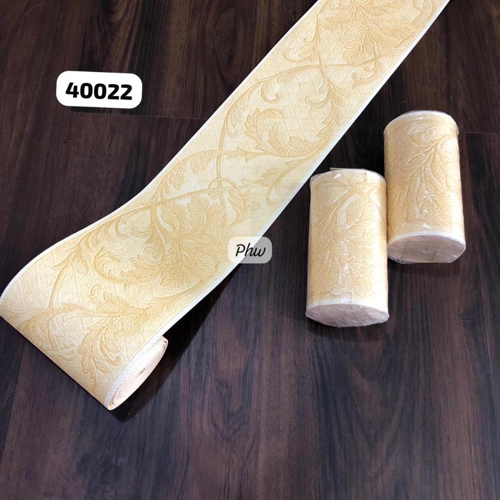 Wallpaper Border List Dinding Motif Klasik Kuning Mewah