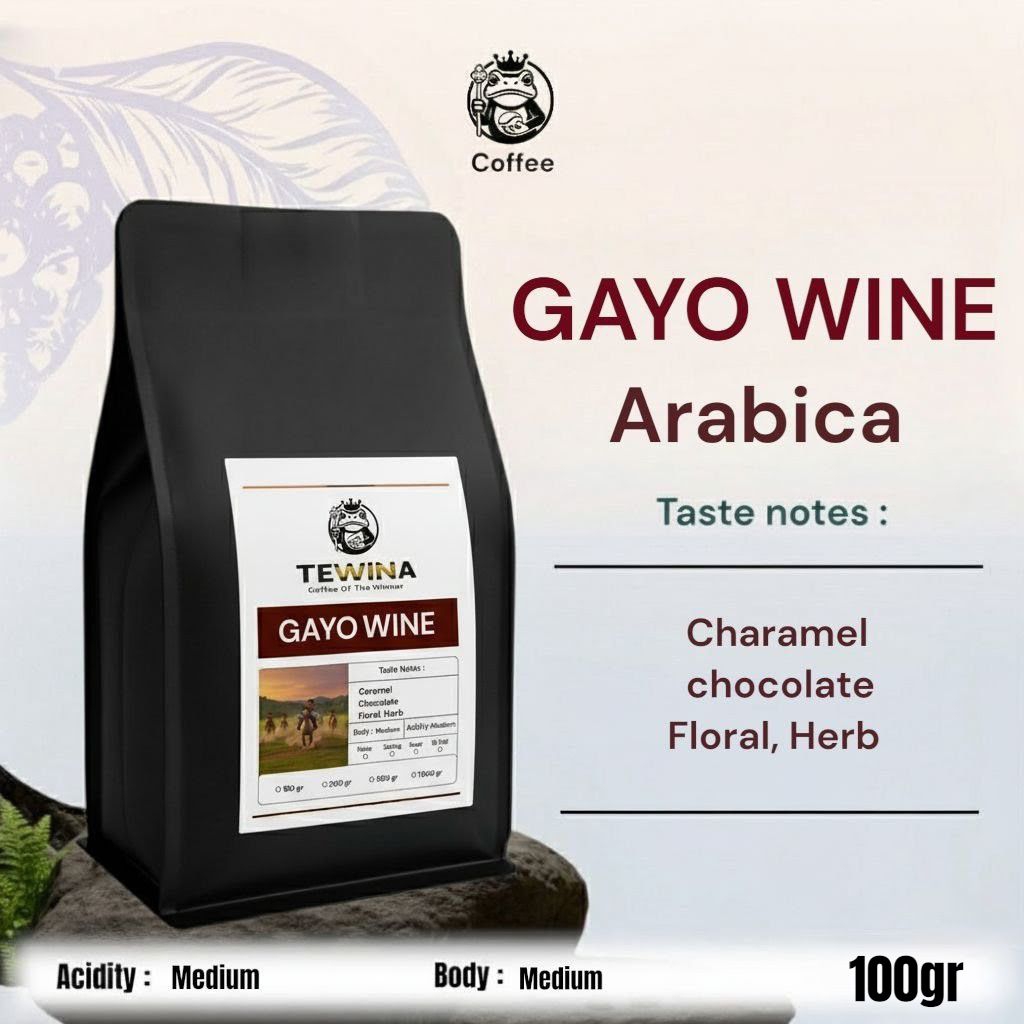 Kopi Arabika Gayo Wine Arabica Coffee 100gr Biji Bubuk