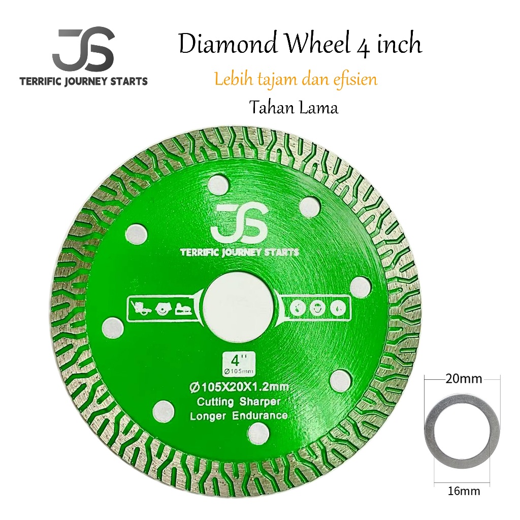 Diamond Wheel 4 Inch Turbo Mata Pisau Potong Keramik Granit Beton Nicole mata gerinda granit