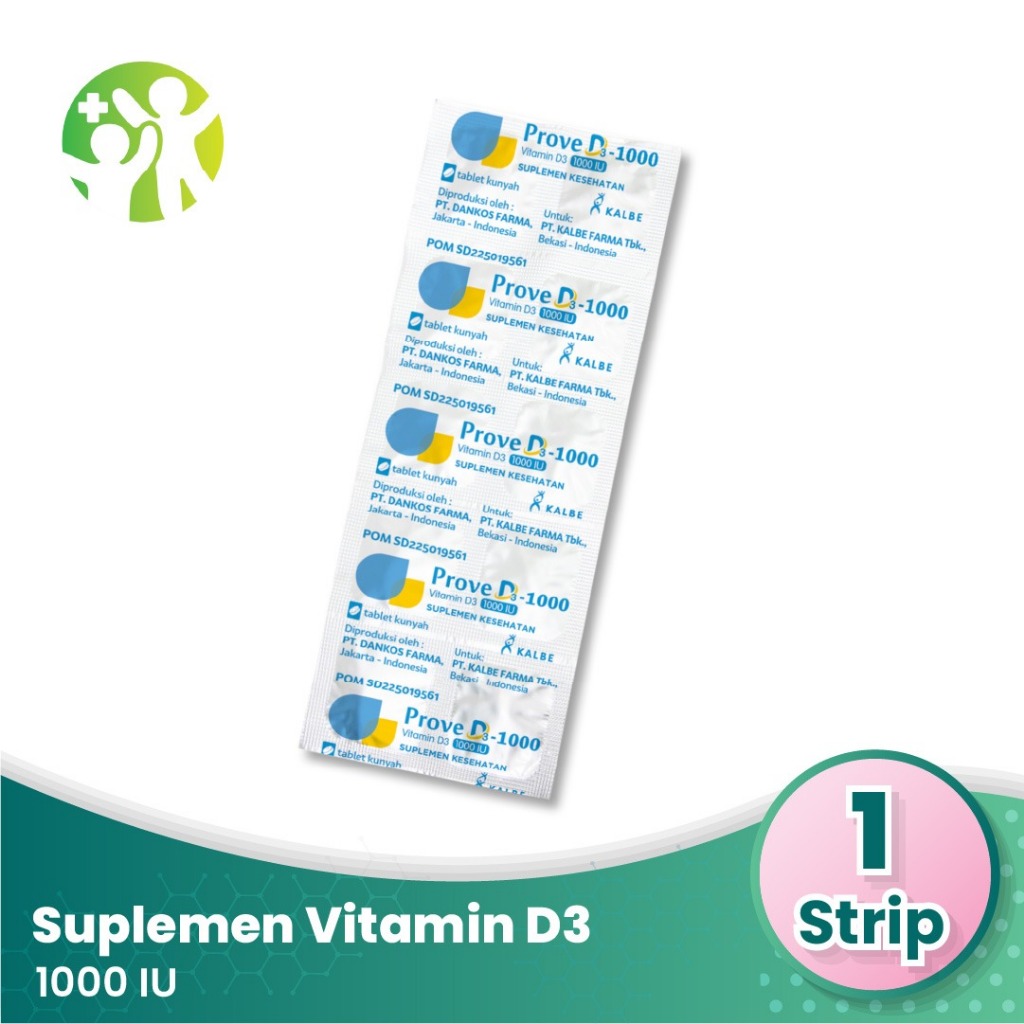 PROVE D3 Tablet 1 Strip x 10 Tablet - Vitamin D3 1000 IU