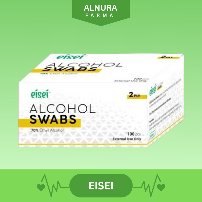 Eisei Alcohol Swab Tisu Tissue Alkohol Swap Murah 100 pcs Antiseptik 1 Box 70%
