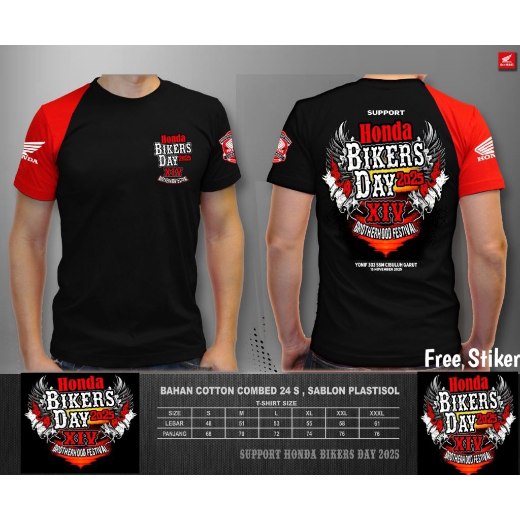 KAOS HONDA BIKERS DAY 2025 GARUT KAOS HBD GARUT KAOS ANAK MOTOR KAOS TOURING