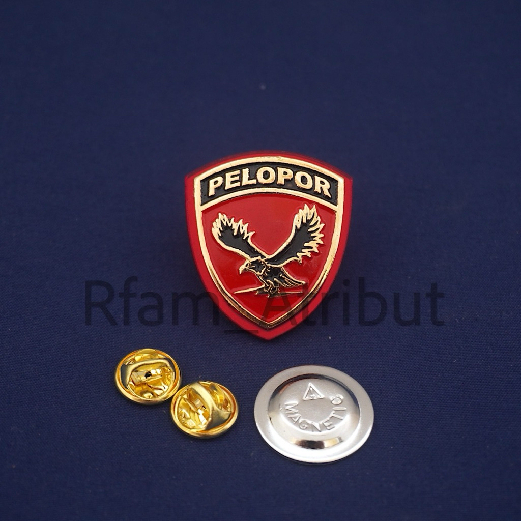 Pin Brevet Pelopor Brimob Polri Paku Magnet Premium