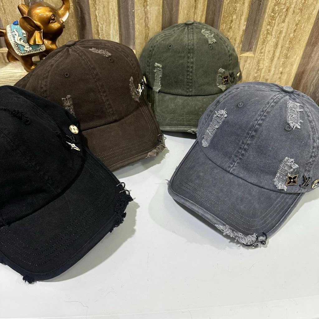 TOPI PRIA BISBOL TOPI WANITA BISBOL BAHAN DENIM TOPI COWOK KEREN LV29
