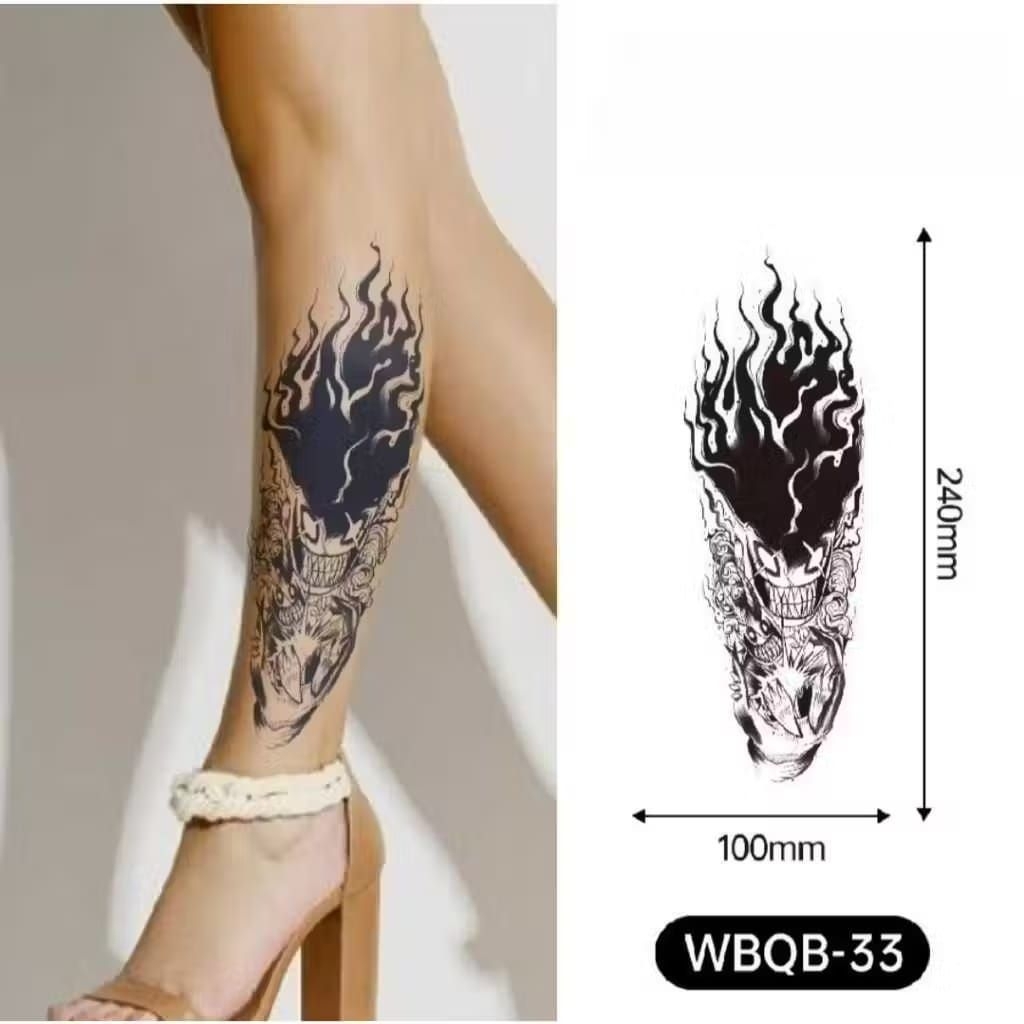 [ SEMI PERMANEN ] COD Tatto temporer WBQB 33 TATTO temporary untuk tubuh tangan lengan punggung dan 