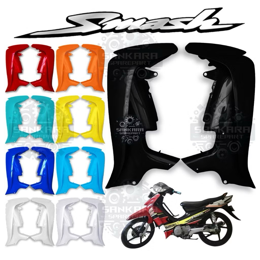 Sayap Dek Samping Kanan Kiri Suzuki Smash 110 All Warna Hitam Merah Biru Putih Kuning Silver Oren To