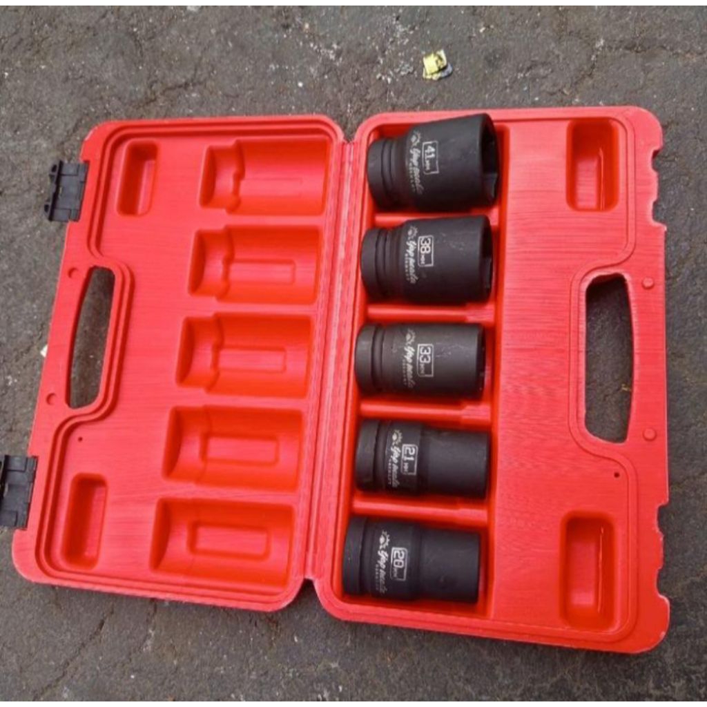 mata kunci shock 1" set 5 pcs tjap mata mata kunci roda truk