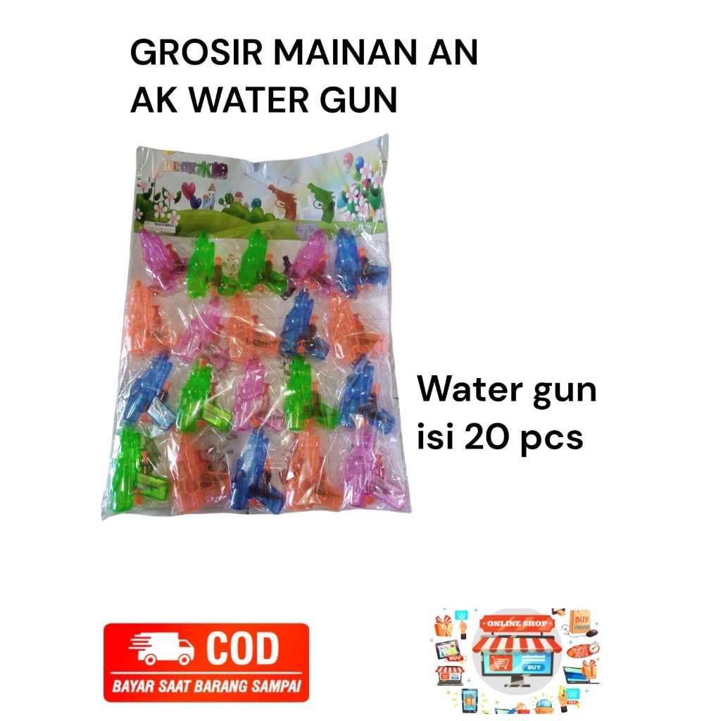 AS888 -  ( GROSIR  ) Mainan Anak Pistol Air / Tembakan Air Kecil 10cm