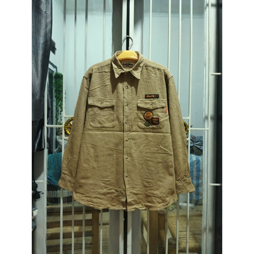 kemeja vintage flannel Miki house oversized M
