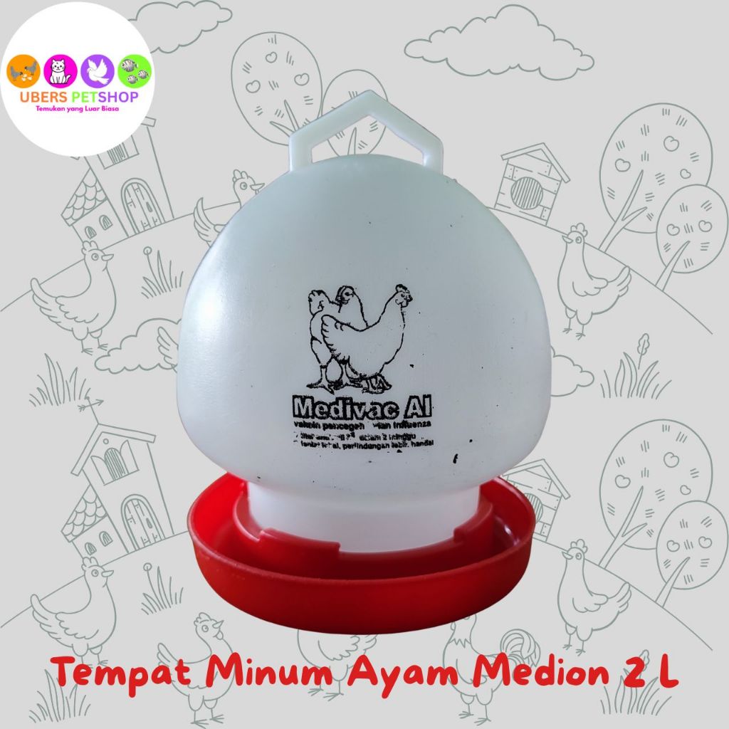 TEMPAT MINUM AYAM 2 Liter MEDION/TEMPAT MINUM UNGGAS