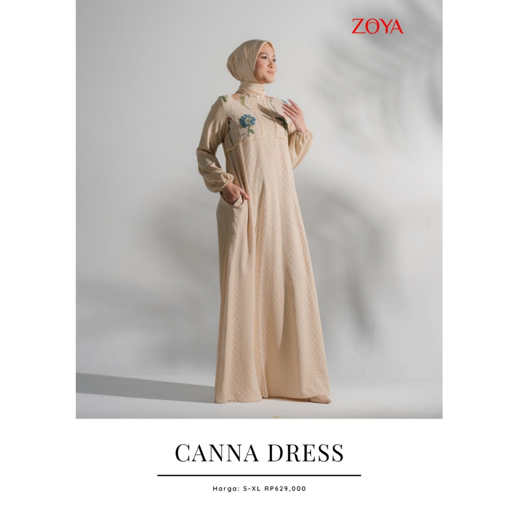 Zoya Canna Dress- Gamis Muslim Wanita - Pakaian - Baju Muslim
