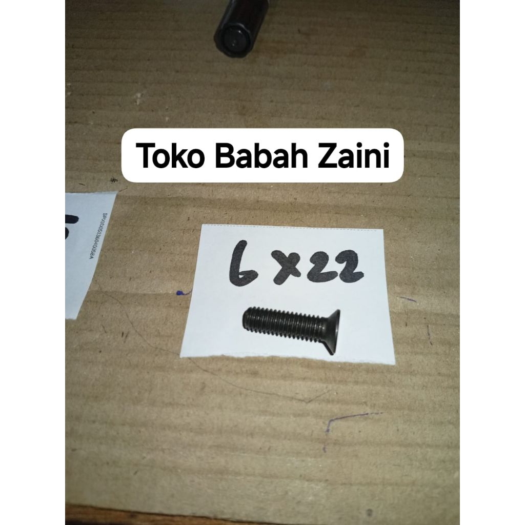 Baut Ulir Kepala Bor Drat Balik Bor 6×22 (13mm)