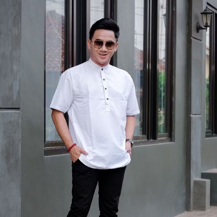 BAJU KOKO PRIA DEWASA LENGAN PENDEK/KOKO KURTA PAKISTAN LENGAN PENDEK/KOKO LENGAN PENDEK PRIA POLOS