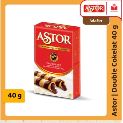 Astor Wafer Double Coklat 40 gram x 3 pcs