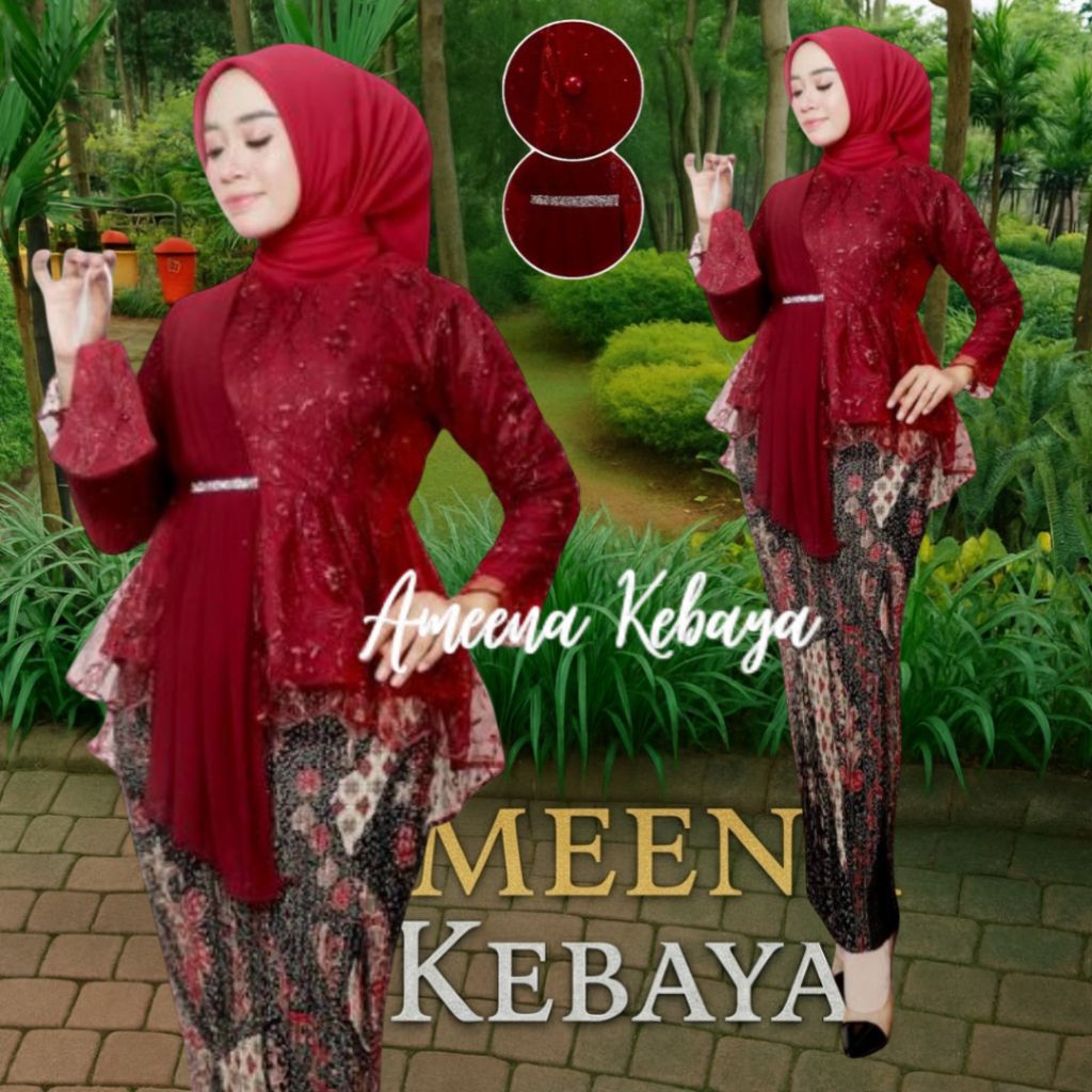 Setelan Kebaya Blouse Aurora Selendang Cerutti | Kebaya Dress Aurora Selendang Kebaya Wisuda Kondang