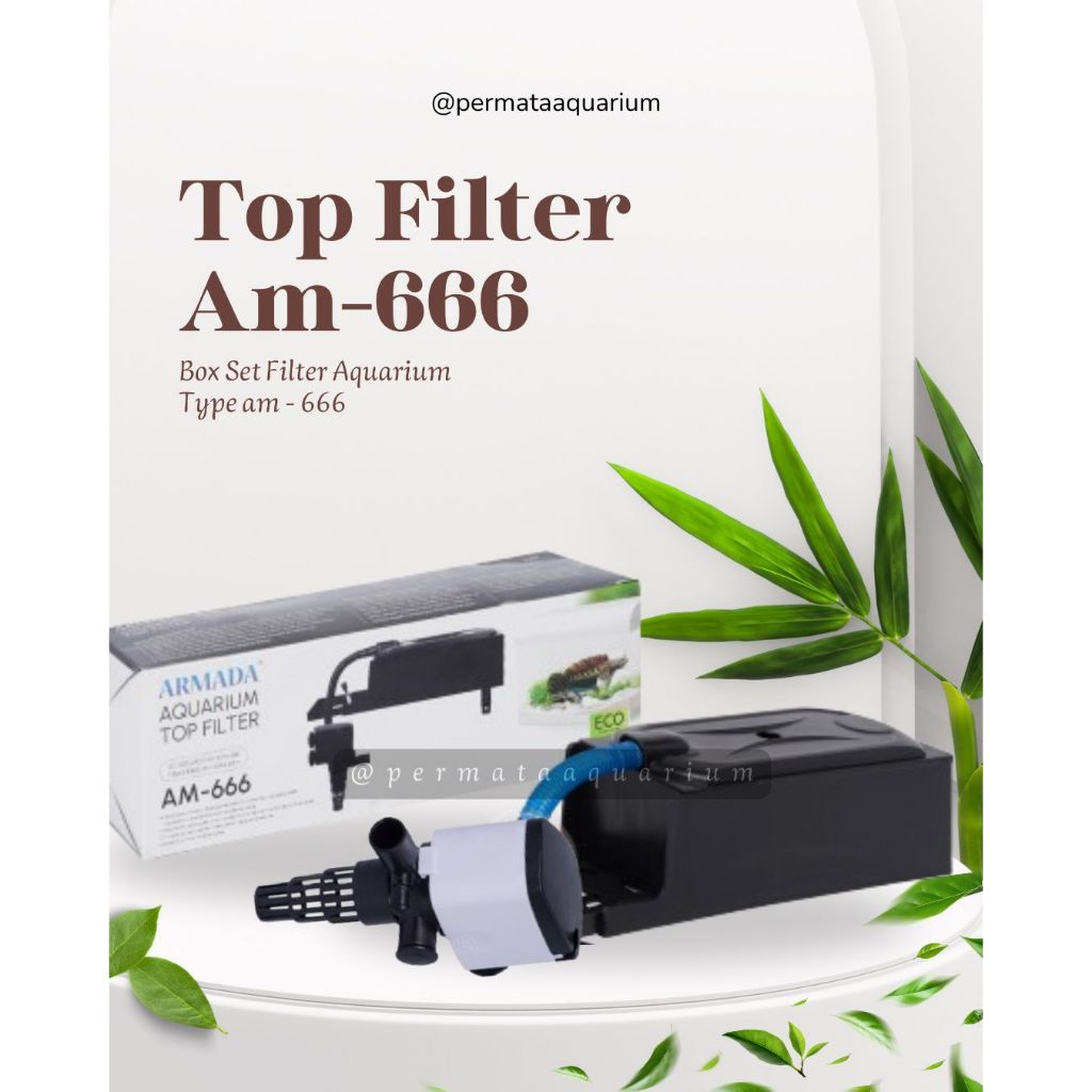 Box Set Filter Aquarium Mini Tanpa Kuras Type 666 - Box filter 1 set Lengkap Tanggung Hemat Listrik