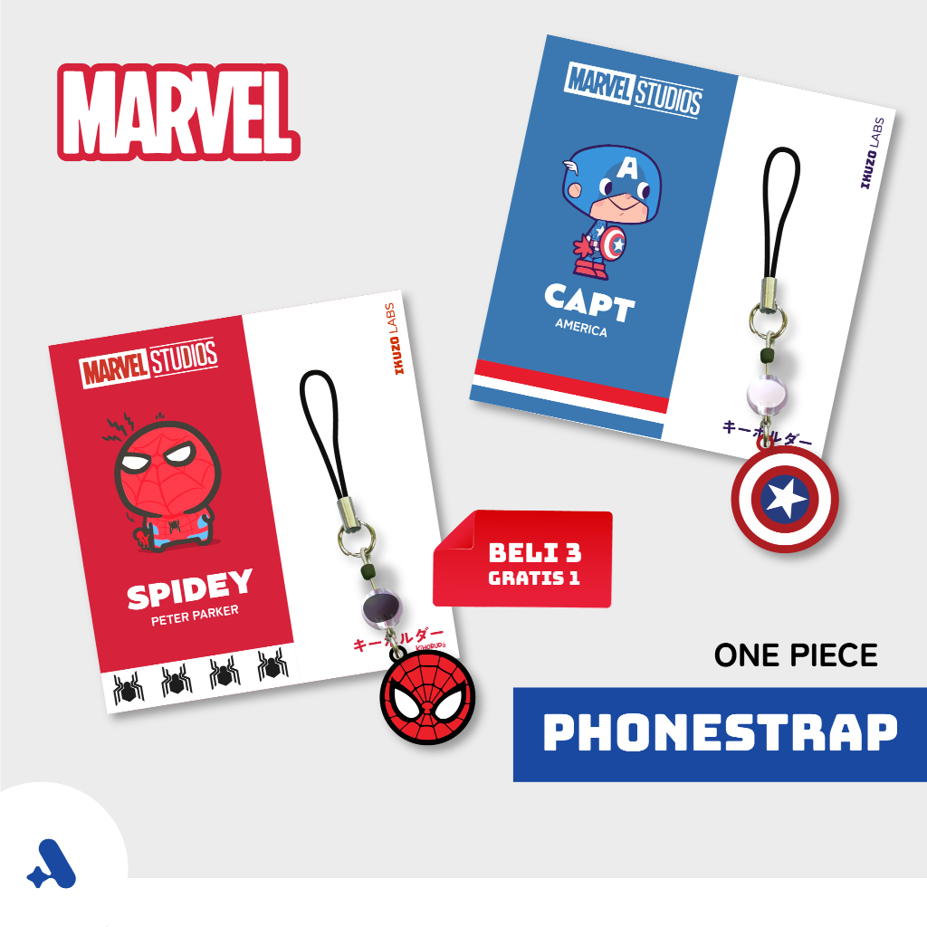 SPIDERMAN Phone Keychain | Keychain avengers | Keychain Marvel  |  spiderman marvel | gantungan Kunc