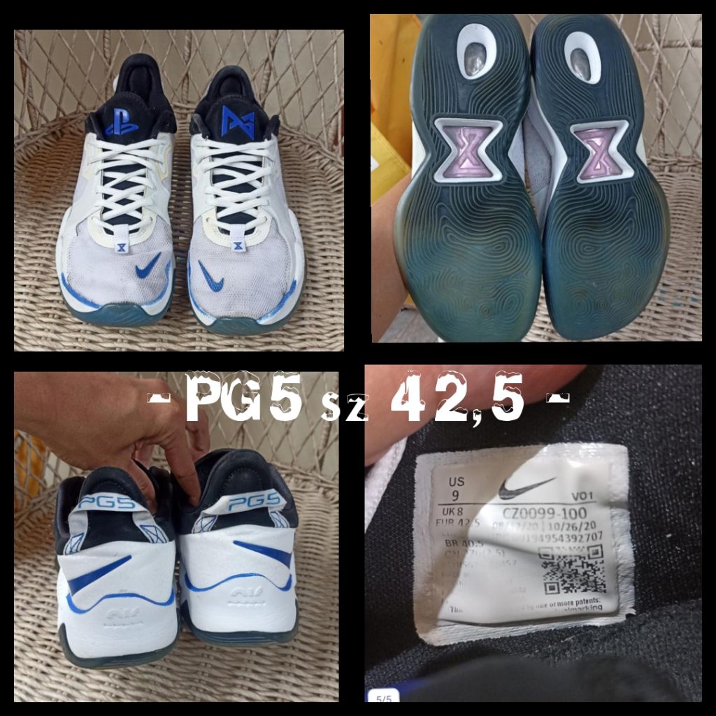 preloved basketball shoes PG5 x playstation size 42.5 original