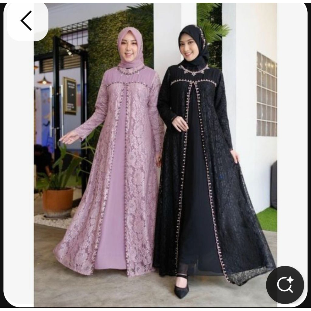 gamis brokat terkini