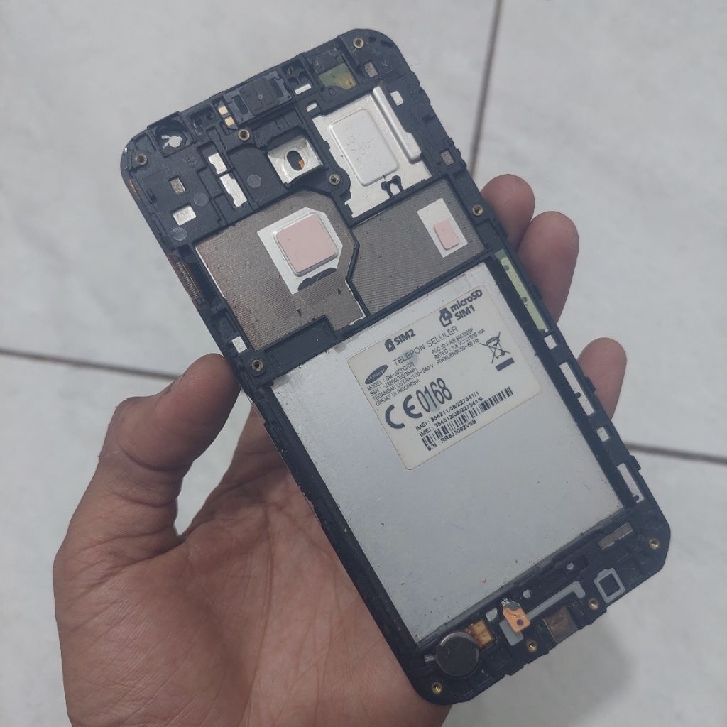 Frame + LCD Super Amoled Samsung J3 2016 Tidak Tested Original Copotan