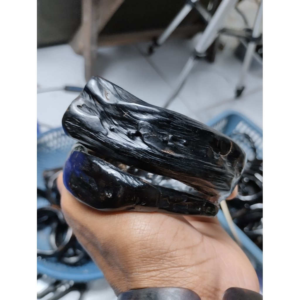 gelang akar bahar merah bodi hitam + combong unik super antik