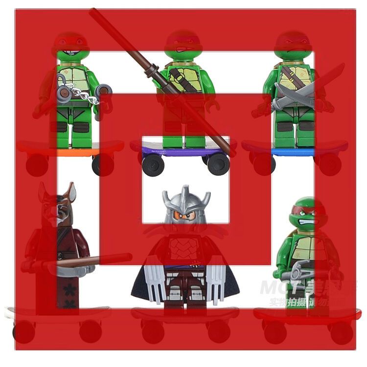 TMNT Ninja Turtle Kura-Kura Ninja Casey Rhino Boar Krang Splinter Shredder Action Figure Mini