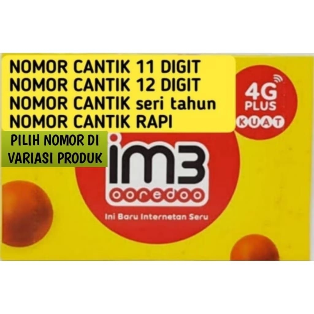 Nomor cantik perdana indosat 11 digit /12 digit /perdana indosat nomor cantik/perdana im3/nomor cant