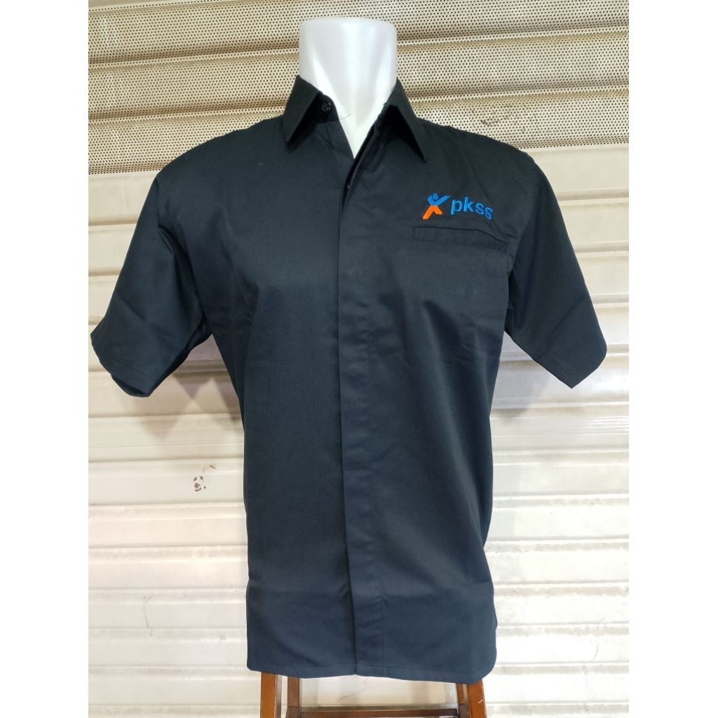 Kemeja PKSS Seragam PKSS Hitam Pendek