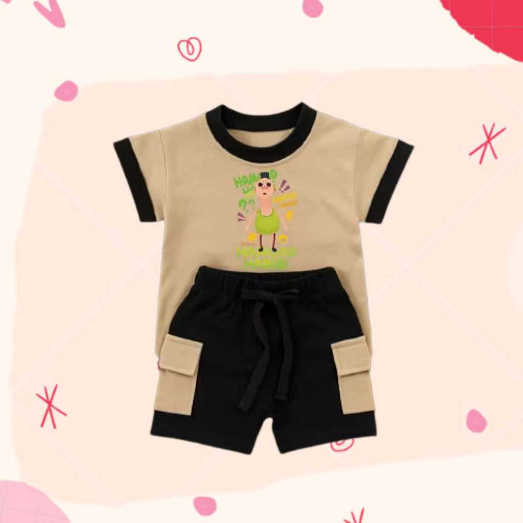 Baju Setelan Anak Laki-Laki Terbaru Motif Hamud Habibi Keren Usia 1-6 Tahun