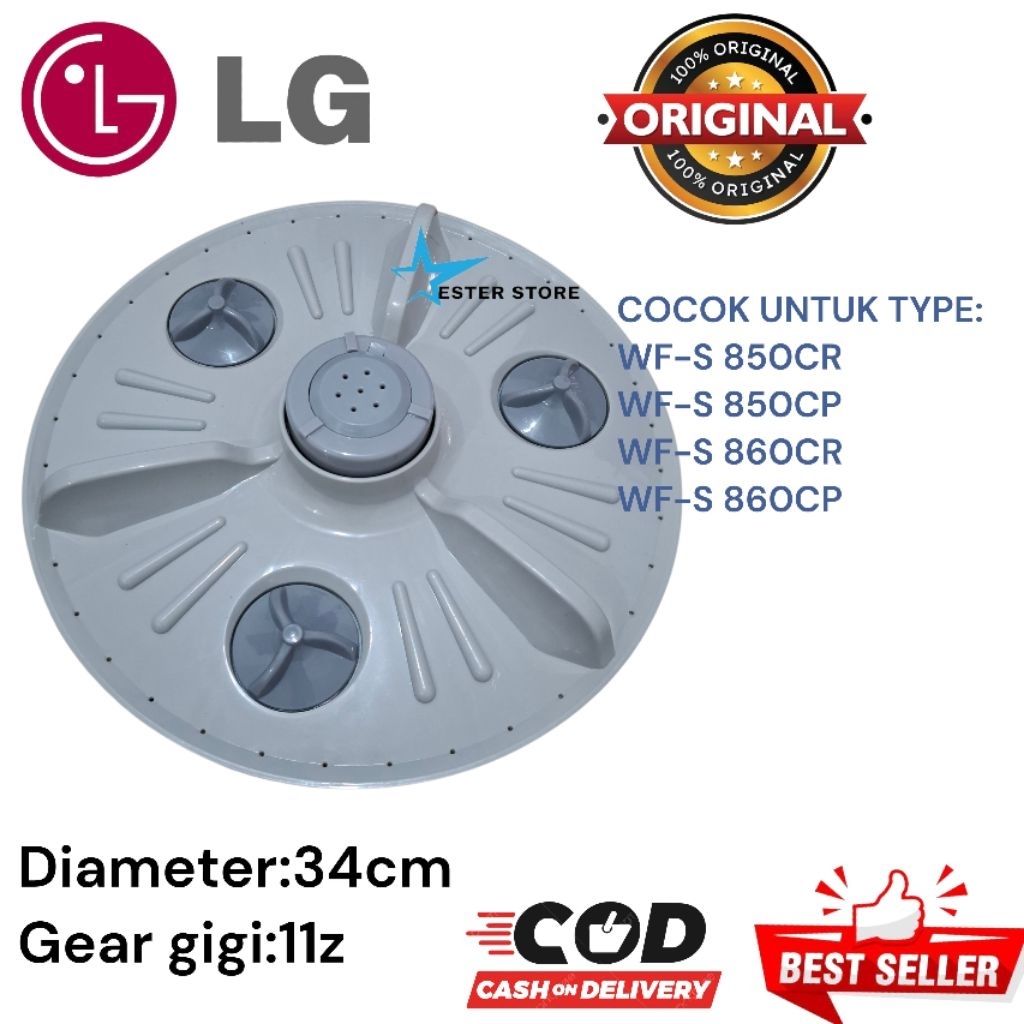 Pulsator mesin cuci LG 1 tabung WF-S850CR WF-S850CP WF-S860CR WF-S860CP 34CM HIQH QUALITY