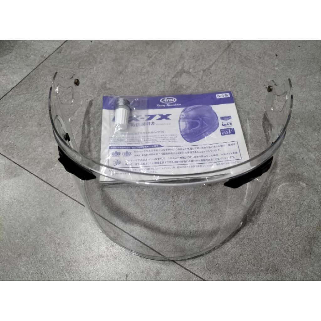 visor clear Arai RX-7X ori bawaan helm