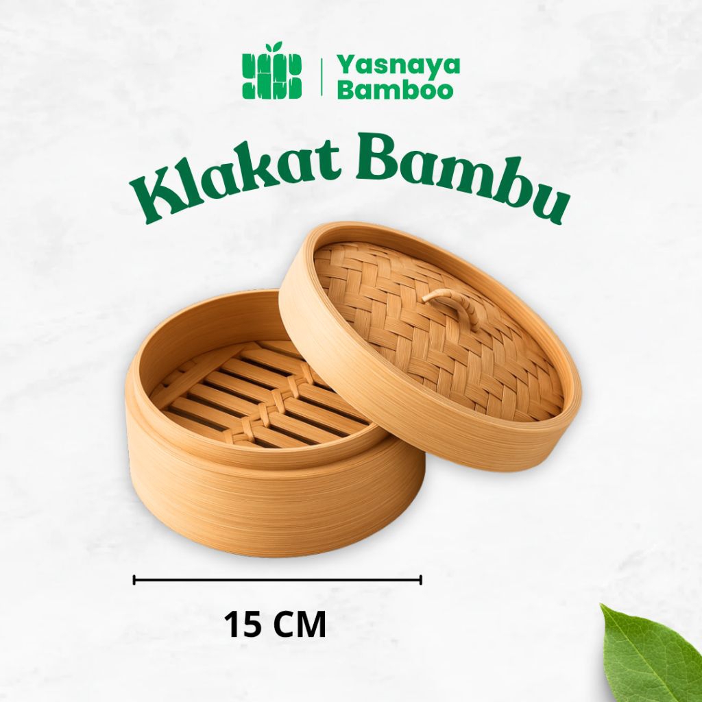 Klakat Bambu 15 cm – Tempat Kukus Dimsum / Bakpao / Nasi - Tahan Panas dan Ramah Lingkungan