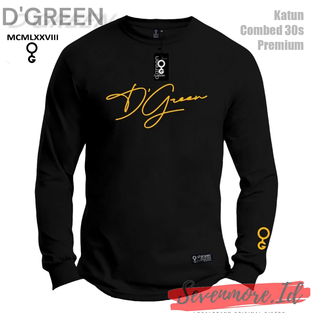 D`GREEN Tshirt Lengan Panjang Original Pria Wanita Motif SIMPEL / Kaos Greenlight Original / Baju Ka