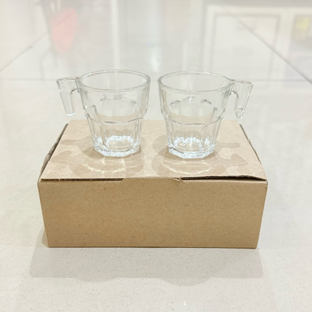 Satu Set Gelas Gagang Sloki Kopi Espresso Kecil Cantik Mewah isi 6 C276