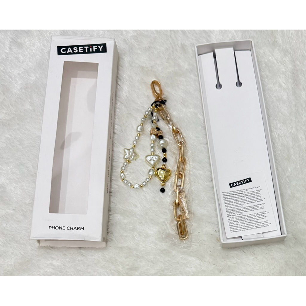 Casetify Phone Charm / Bag Love Gold Chain Rantai Gantungan Hp / Tas ORIGINAL