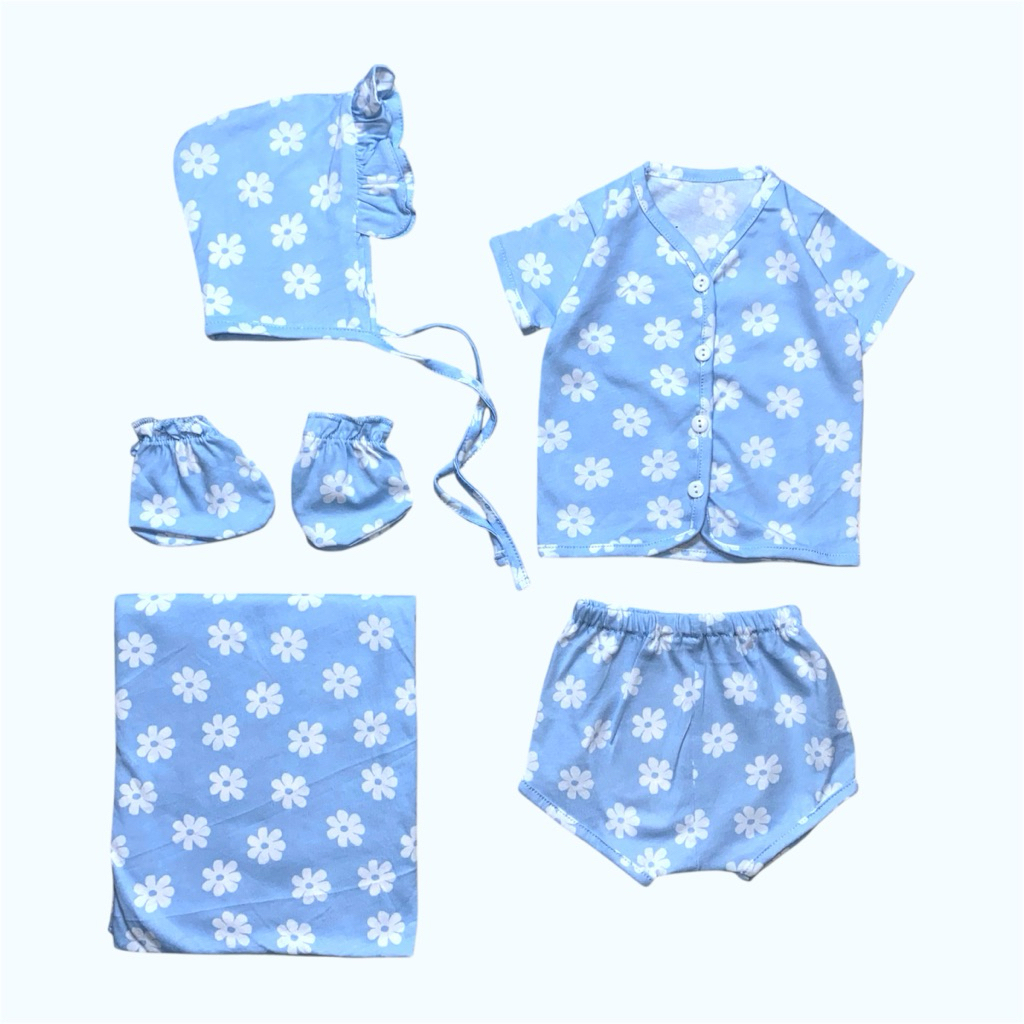 Bedong set Bonet / bedong motif / swaddle set / bedong halus / bedong set topi / bedong motif peremp