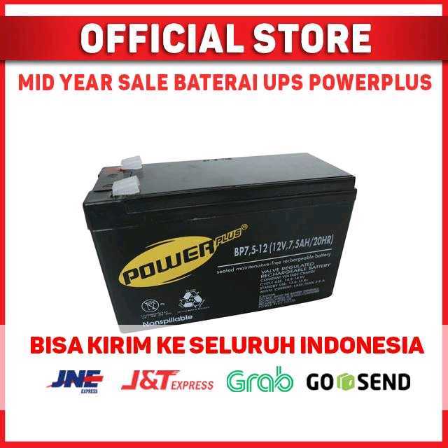Powerplus 12v7.5ah Baterai UPS (Battery UPS 12V-7.5AH)