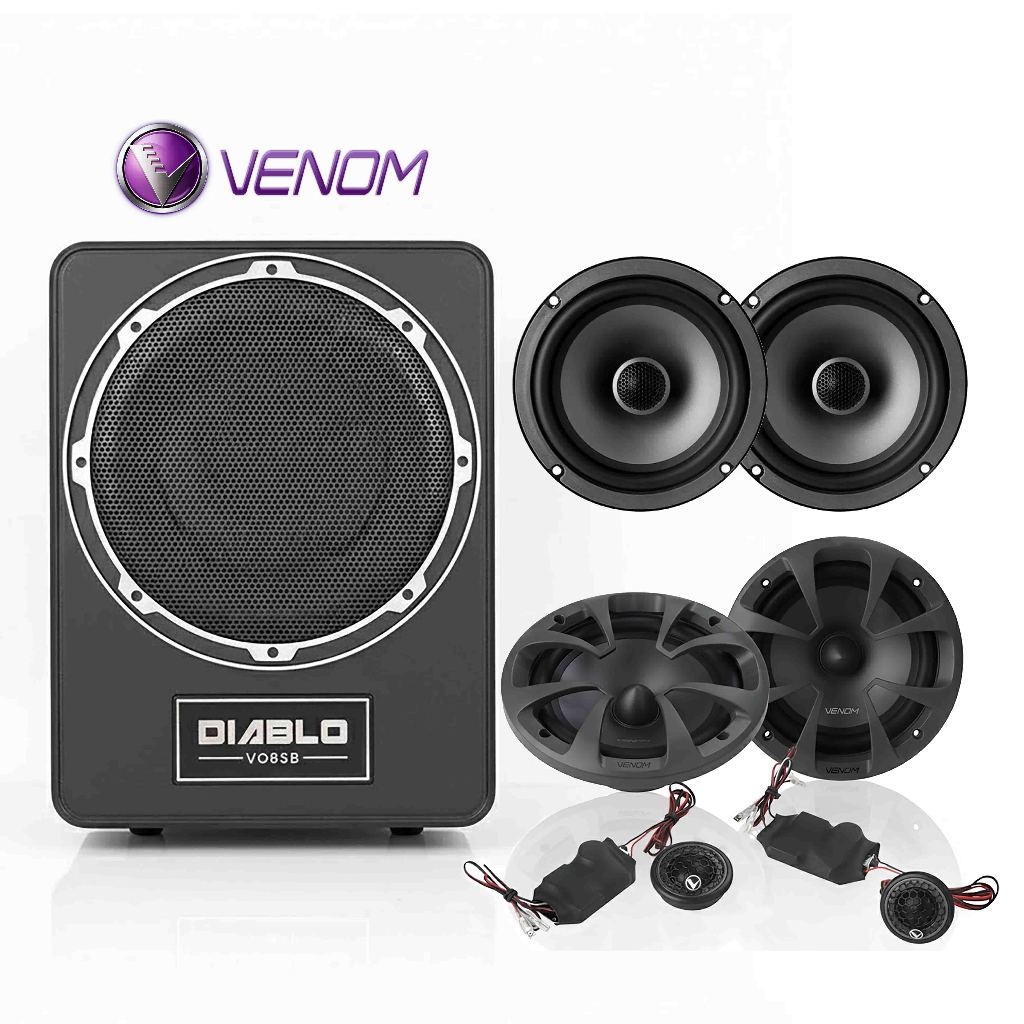 Paket Audio Mobil Venom Vertigo plus Subwoofer Aktif