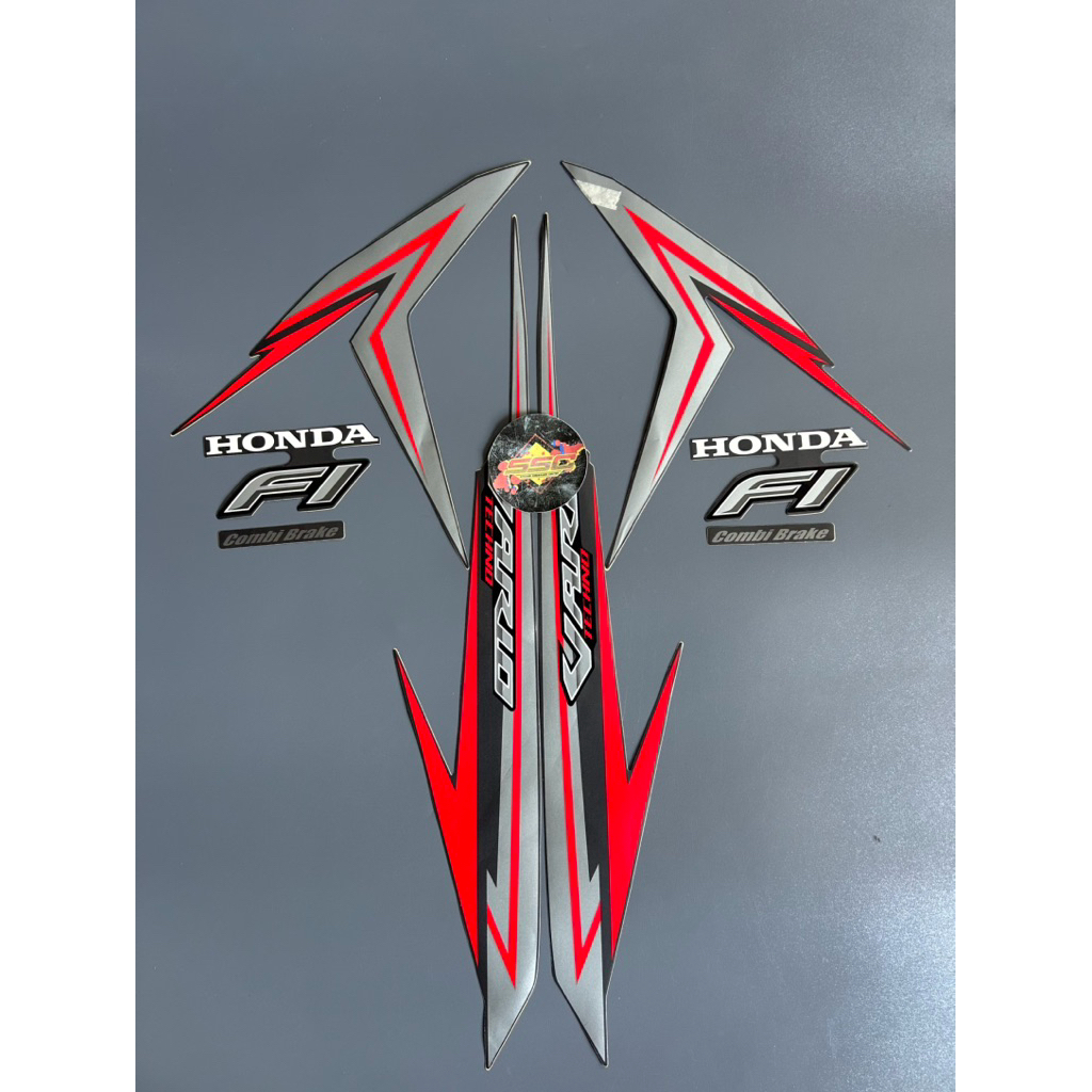 STRIPING STIKER VARIO 125 2016 HITAM LIS MERAH GRADE ORI
